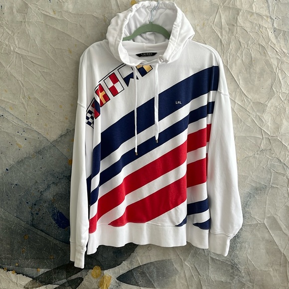 Lauren Ralph Lauren Flags & Stripes Hoodie - Picture 1 of 11